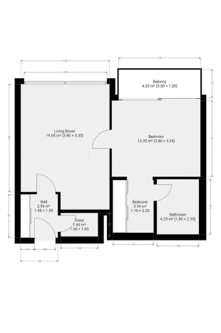 Pronájem bytu 2+kk, Praha - Vysočany, Podnádražní, 45 m2