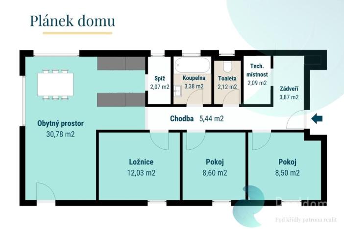 Prodej rodinného domu, Malovice, 80 m2