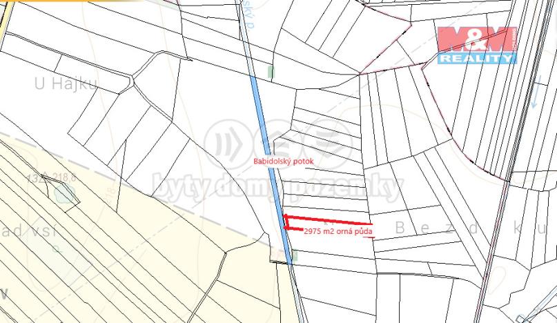 Prodej louky, Kladruby nad Labem - Komárov, 2975 m2