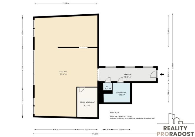 Prodej bytu 2+kk, Třebíč - Vnitřní Město, Karlovo nám., 116 m2