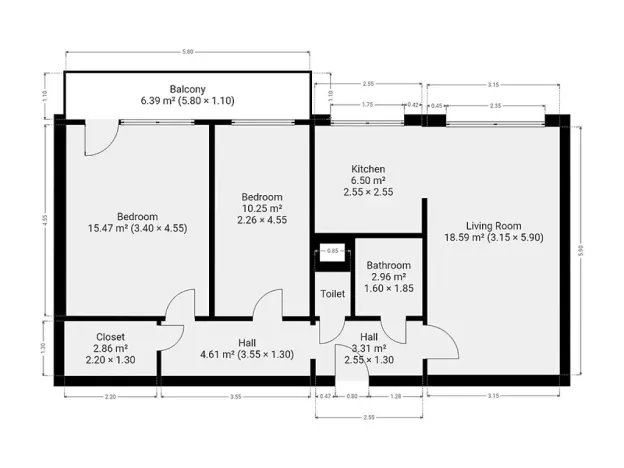 Pronájem bytu 3+1, Praha - Kobylisy, Košťálkova, 66 m2