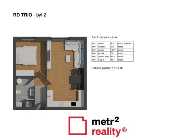 Prodej bytu 2+kk, Uničov, 57 m2