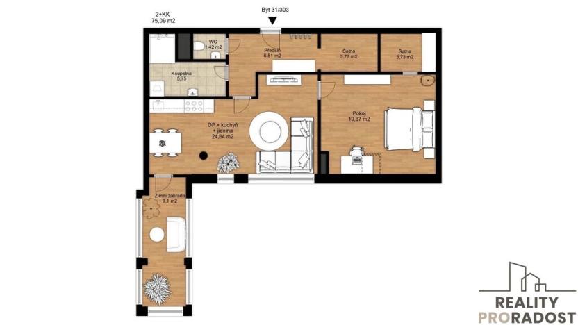 Prodej bytu 2+kk, Třebíč - Vnitřní Město, Karlovo nám., 80 m2