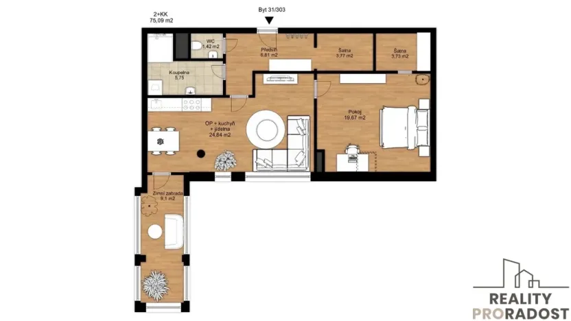 Prodej bytu 2+kk, Třebíč - Vnitřní Město, Karlovo nám., 80 m2