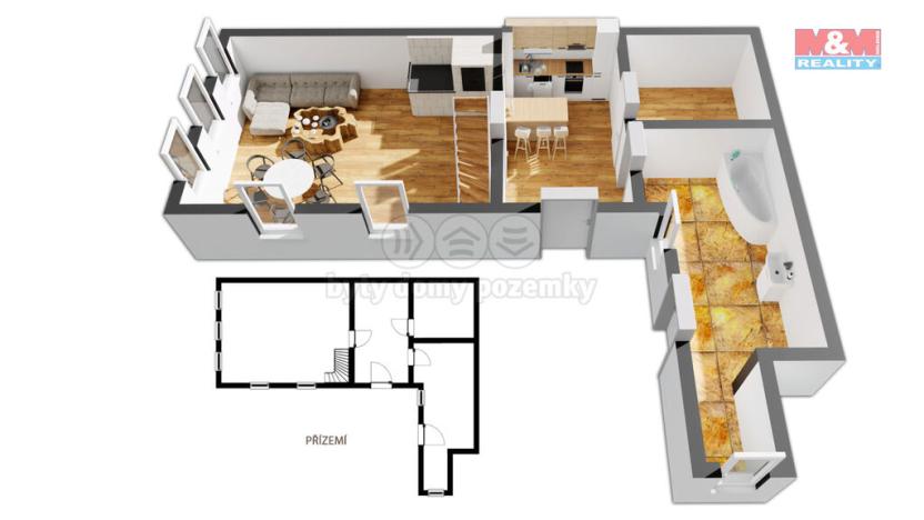 Prodej chalupy, Úpice - Radeč, 136 m2