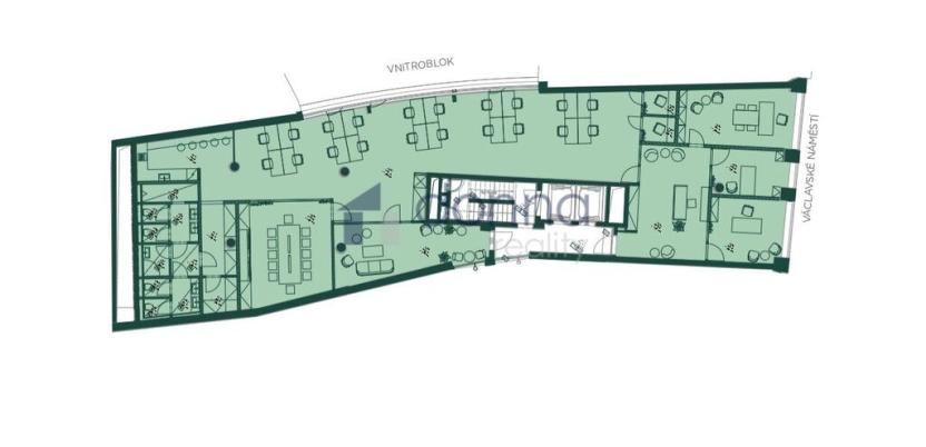 Pronájem kanceláře, Praha - Nové Město, Václavské náměstí, 326 m2