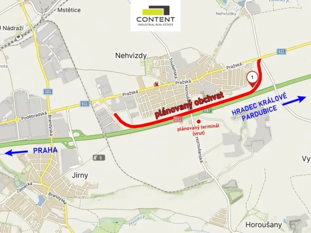 Prodej komerčního pozemku, Nehvizdy, Družstevní, 9021 m2