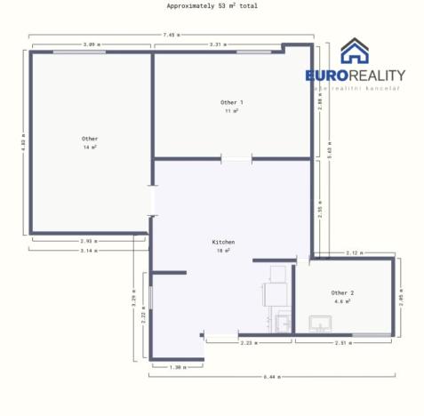 Prodej bytu 3+kk, 23 Rte de Sospel, 06500 Menton, Francie, 53 m2