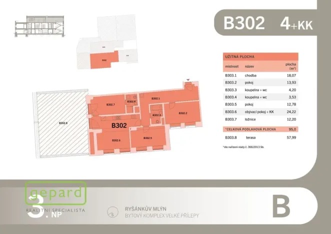 Prodej bytu 4+kk, Velké Přílepy, Pražská, 95 m2