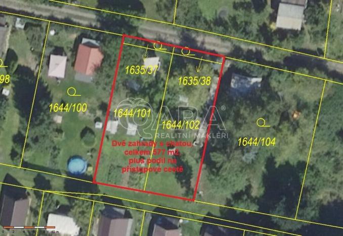 Prodej zahrady, Praha - Dubeč, 577 m2