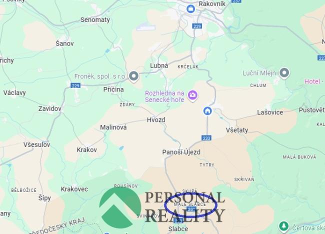 Prodej pozemku pro bydlení, Slabce - Malé Slabce, 1840 m2