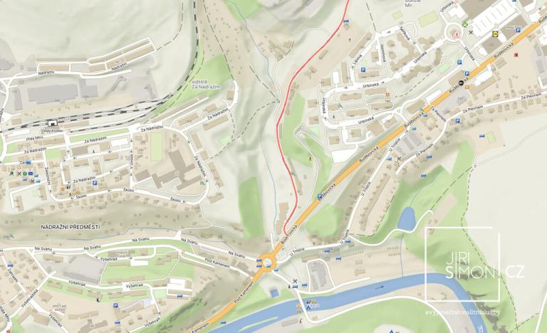 Prodej pozemku pro bydlení, Český Krumlov, Za Jitonou, 5711 m2