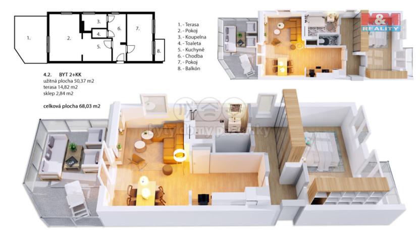 Prodej bytu 2+kk, Mladá Boleslav, Husova, 50 m2