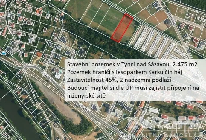 Prodej pozemku pro bydlení, Týnec nad Sázavou, 2475 m2
