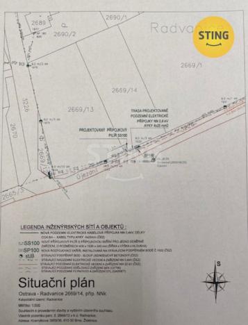 Prodej pozemku pro bydlení, Ostrava - Radvanice, 1100 m2