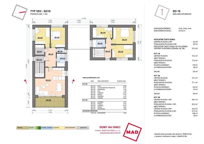 Prodej bytu 3+kk, Němčičky, 97 m2