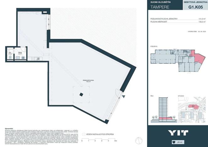 Prodej obchodního prostoru, Praha - Hloubětín, Waltariho, 140 m2