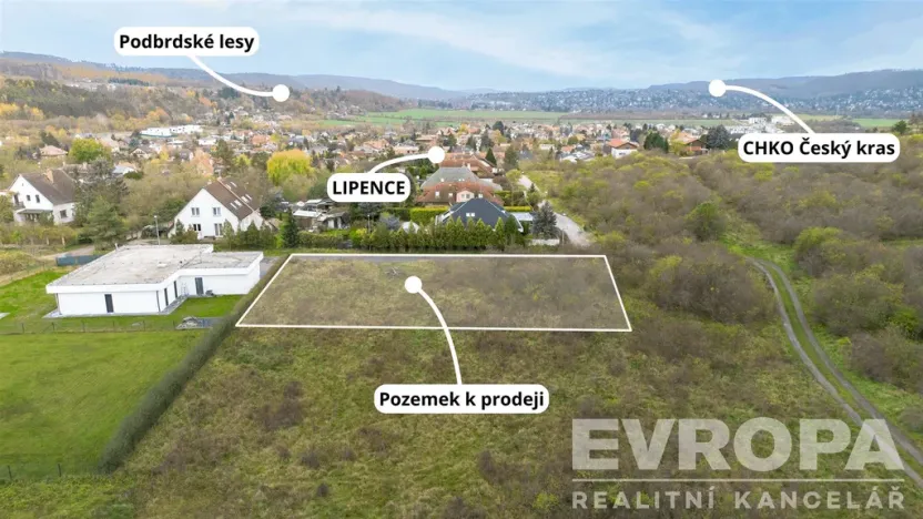 Prodej pozemku pro bydlení, Praha - Lipence, Na Kyjově, 1010 m2