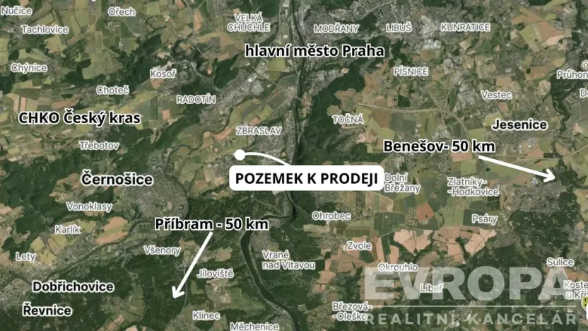 Prodej pozemku pro bydlení, Praha - Lipence, Na Kyjově, 1010 m2