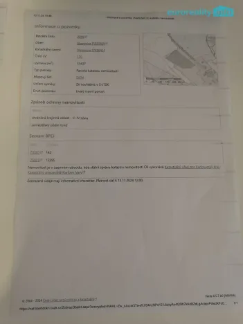 Prodej podílu 1/2 louky, Stanovice, 15437 m2