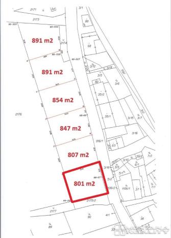 Prodej pozemku pro bydlení, Městečko Trnávka - Lázy, 801 m2