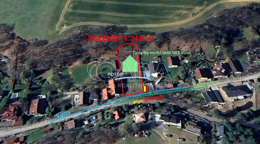 Prodej pozemku pro bydlení, Hrusice, U Potoka, 1348 m2