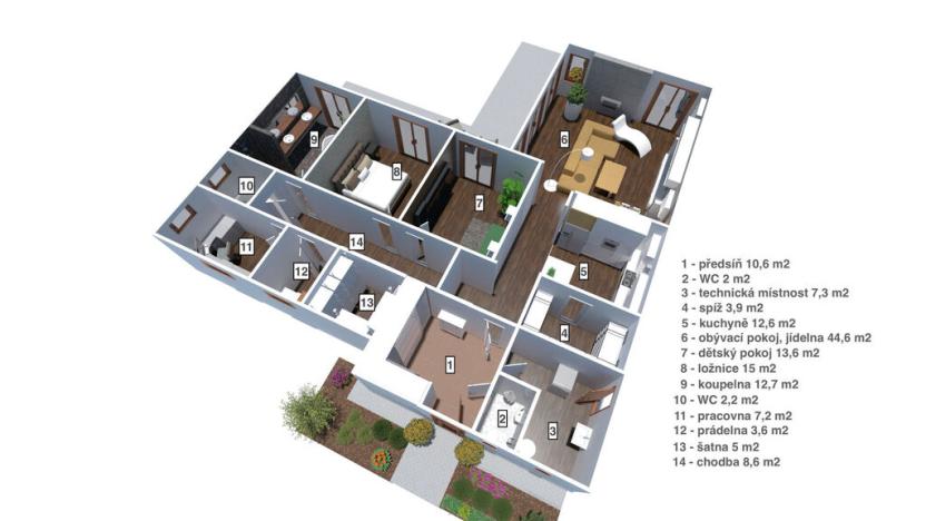 Prodej rodinného domu, Bradlec, Okružní, 149 m2