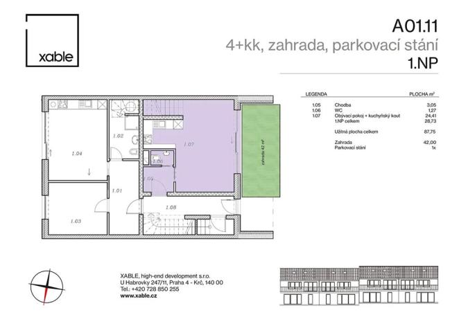 Prodej bytu 4+kk, Kouřim, Nová, 87 m2