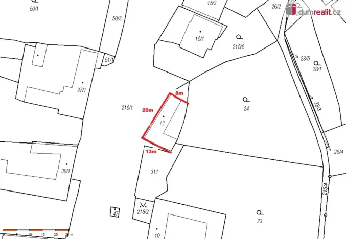Prodej pozemku pro bydlení, Oprostovice, 213 m2