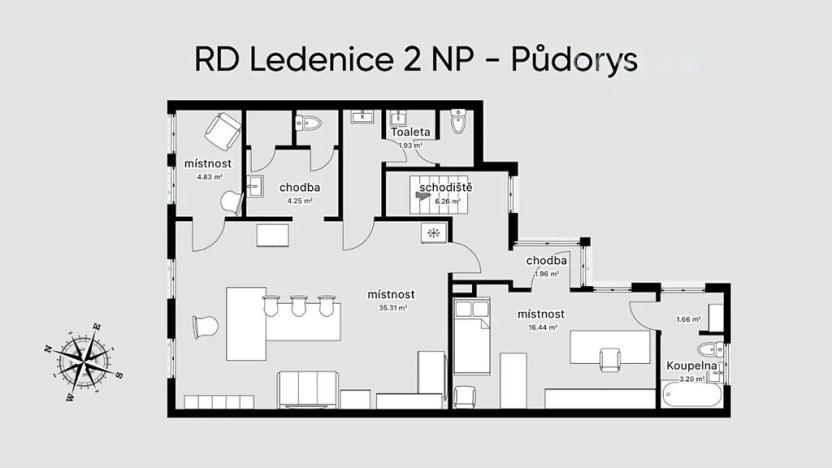 Prodej rodinného domu, Ledenice, Náměstí, 195 m2