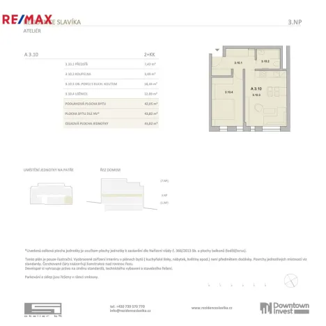 Prodej bytu 2+kk, Brno, Antonína Slavíka, 44 m2