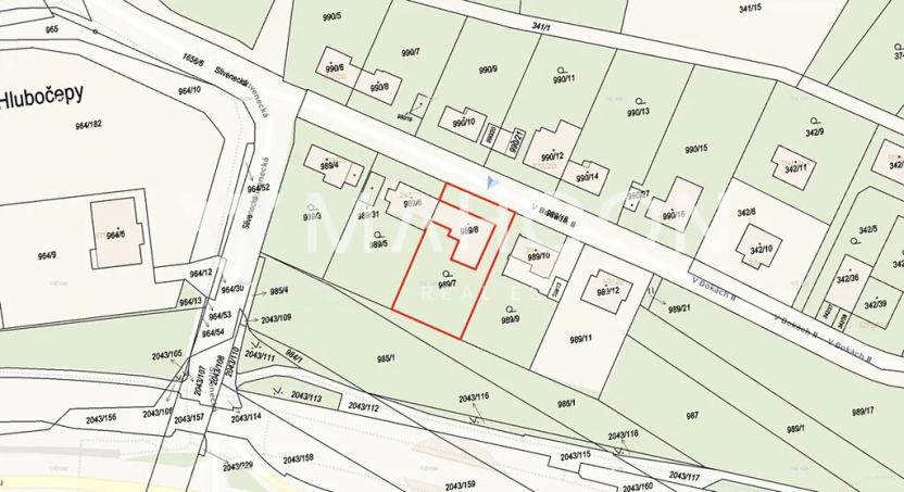 Prodej pozemku pro bydlení, Praha - Hlubočepy, V bokách II, 734 m2