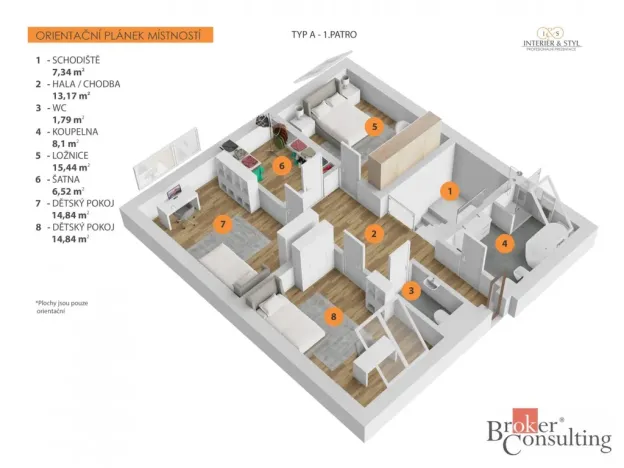 Prodej rodinného domu, Ořech, Východní, 159 m2