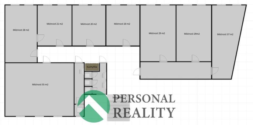 Pronájem kanceláře, Rakovník, Ottova, 1800 m2
