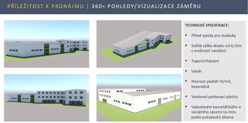 Pronájem skladu, Zlatníky-Hodkovice, Technologická, 2650 m2