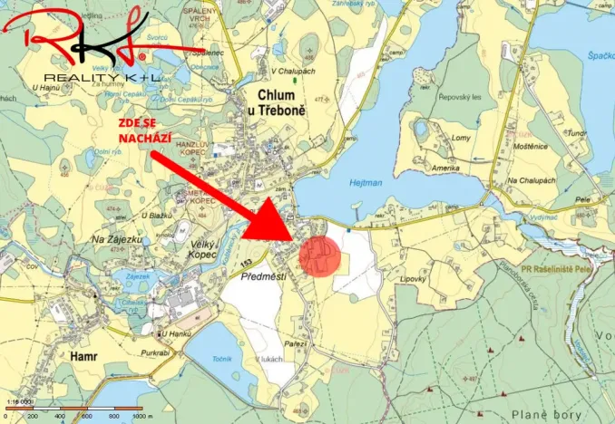 Prodej pozemku pro bydlení, Chlum u Třeboně, 1155 m2