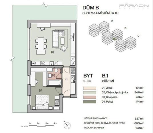 Prodej bytu 2+kk, Praha - Vysočany, Pod Krocínkou, 68 m2