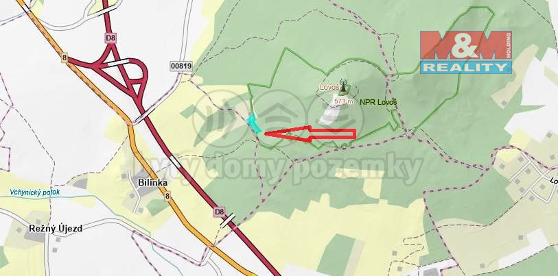 Prodej zahrady, Velemín - Oparno, 3561 m2