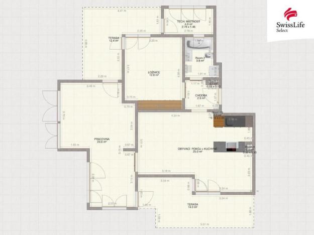 Prodej bytu 3+kk, Praha - Žižkov, Pod lipami, 102 m2