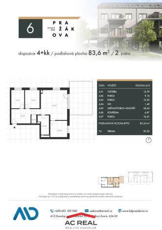 Prodej bytu 4+kk, Brno - Horní Heršpice, Pražákova, 82 m2