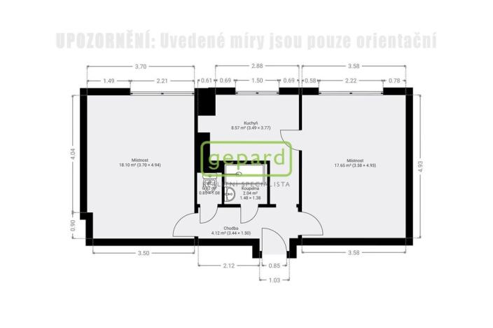 Prodej bytu 2+1, Louny, 28. října, 51 m2