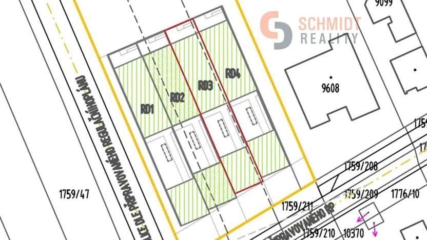 Prodej pozemku pro bydlení, Hodonín, Na Výhoně, 457 m2