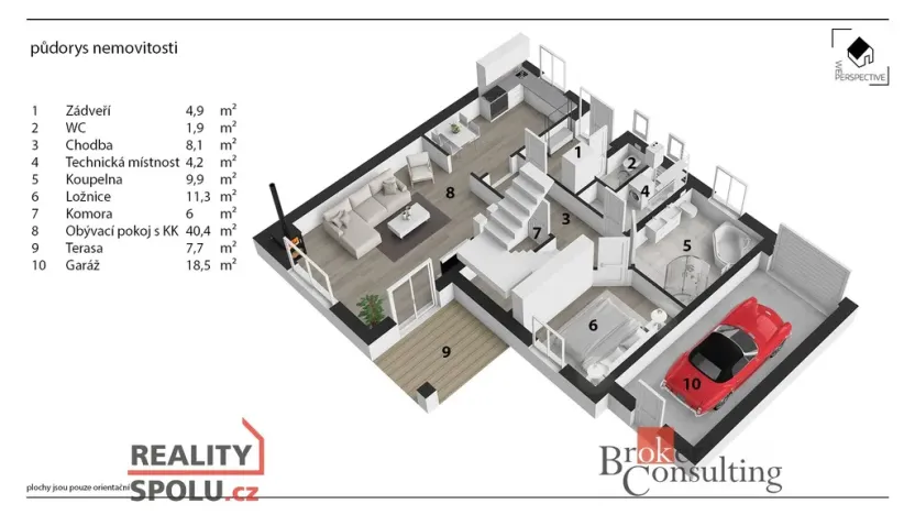 Prodej rodinného domu, Veleň, U studánky, 184 m2