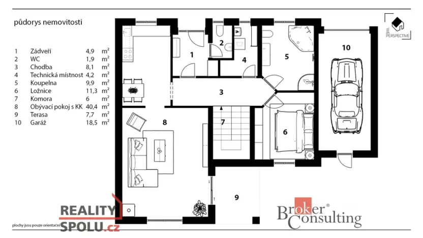 Prodej rodinného domu, Veleň, U studánky, 184 m2