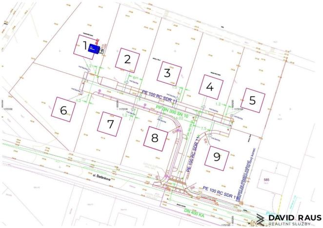 Prodej pozemku pro bydlení, Rajhrad, Štefánikova, 617 m2