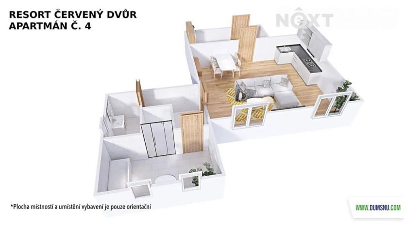 Prodej bytu 1+kk, Rapotín, Výzkumníků, 52 m2