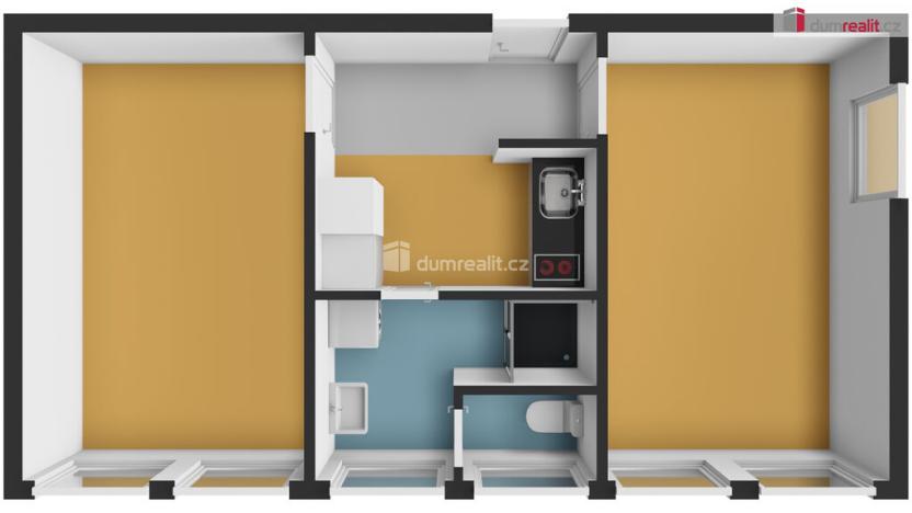 Pronájem bytu 2+kk, Bukovany, 41 m2