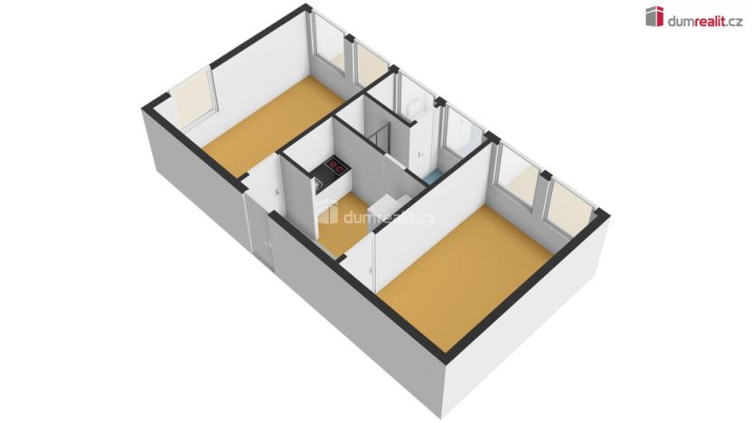 Pronájem bytu 2+kk, Bukovany, 41 m2