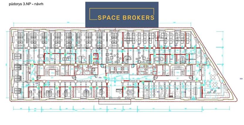 Pronájem kanceláře, Praha - Holešovice, Jankovcova, 564 m2