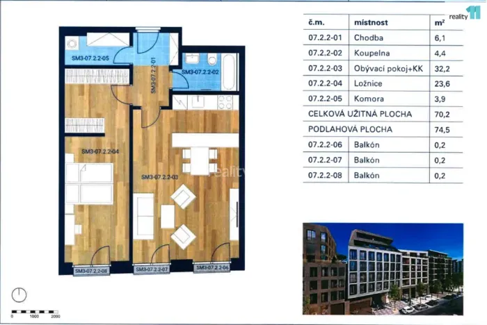 Pronájem bytu 2+kk, Praha - Smíchov, Šiklové, 70 m2